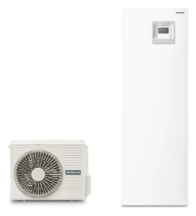 وحدتا المضخة الحرارية هواء-ماء Hitachi YUTAKI S COMBI الخارجية والداخلية